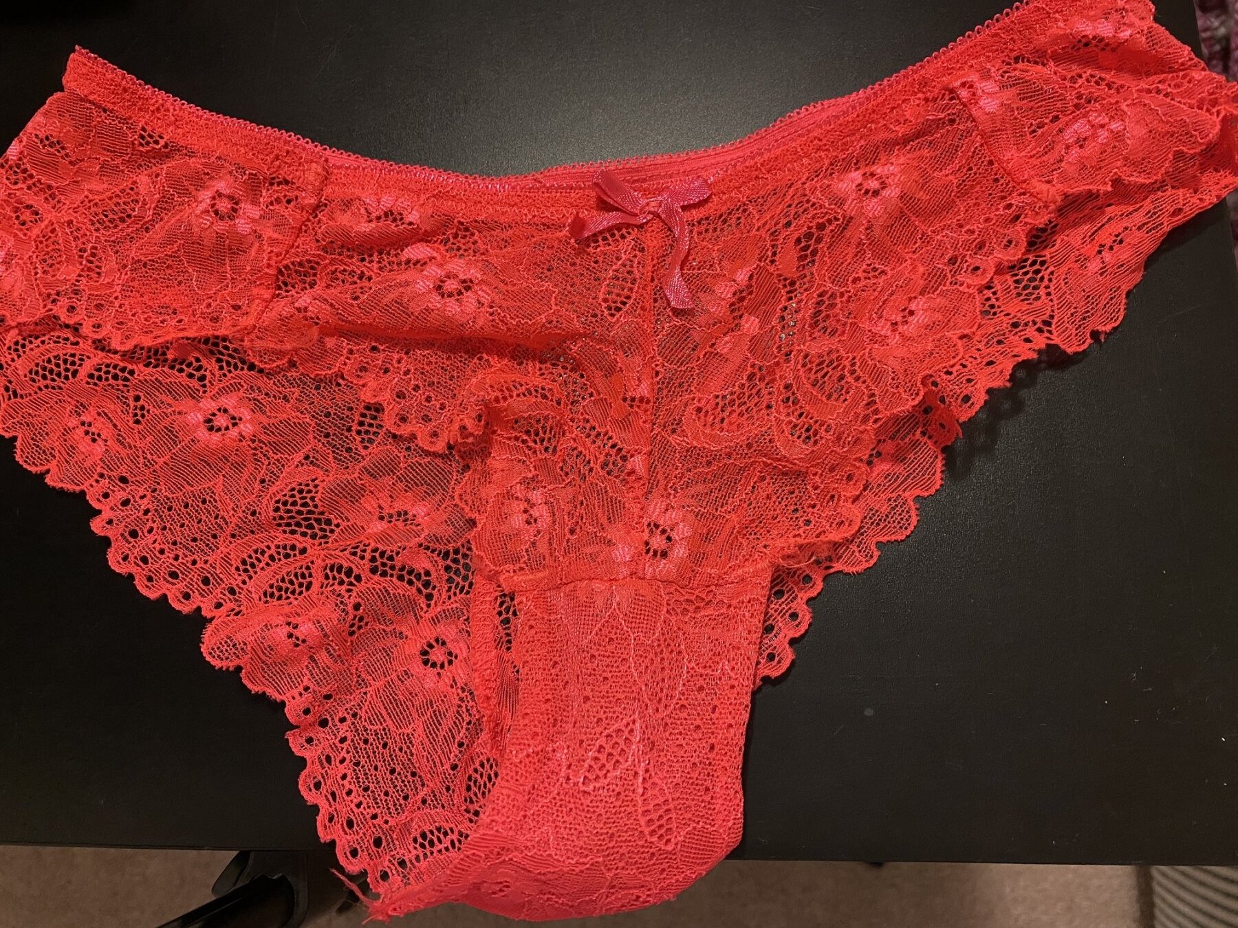 Lace neon cheeky panties | Myusedpantystore.com