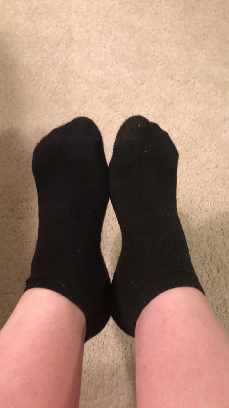 Black ankle socks size 7 | Myusedpantystore.com